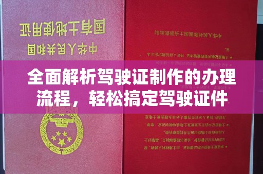 埇桥全面解析驾驶证制作的办理流程，轻松搞定驾驶证件
