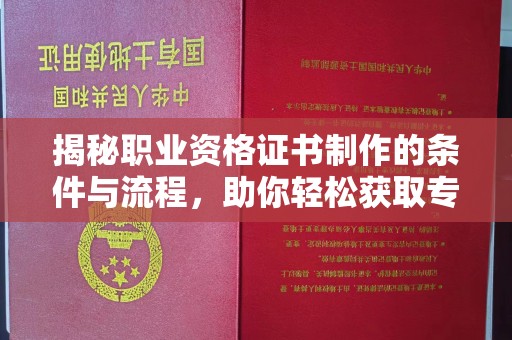 埇桥揭秘职业资格证书制作的条件与流程，助你轻松获取专业认证