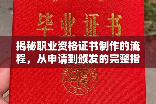 埇桥揭秘职业资格证书制作的流程，从申请到颁发的完整指南